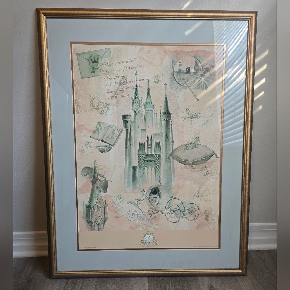 Cinderella's Castle Collage 50th Anniversary Collector’s Framed Wall Art